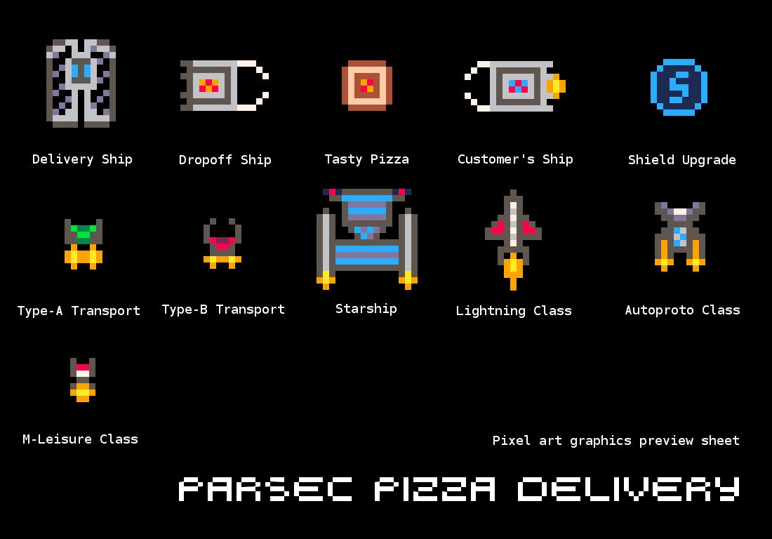 Parsec Pizza Delivery pixel art